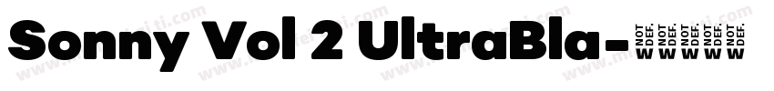 Sonny Vol 2 UltraBla字体转换